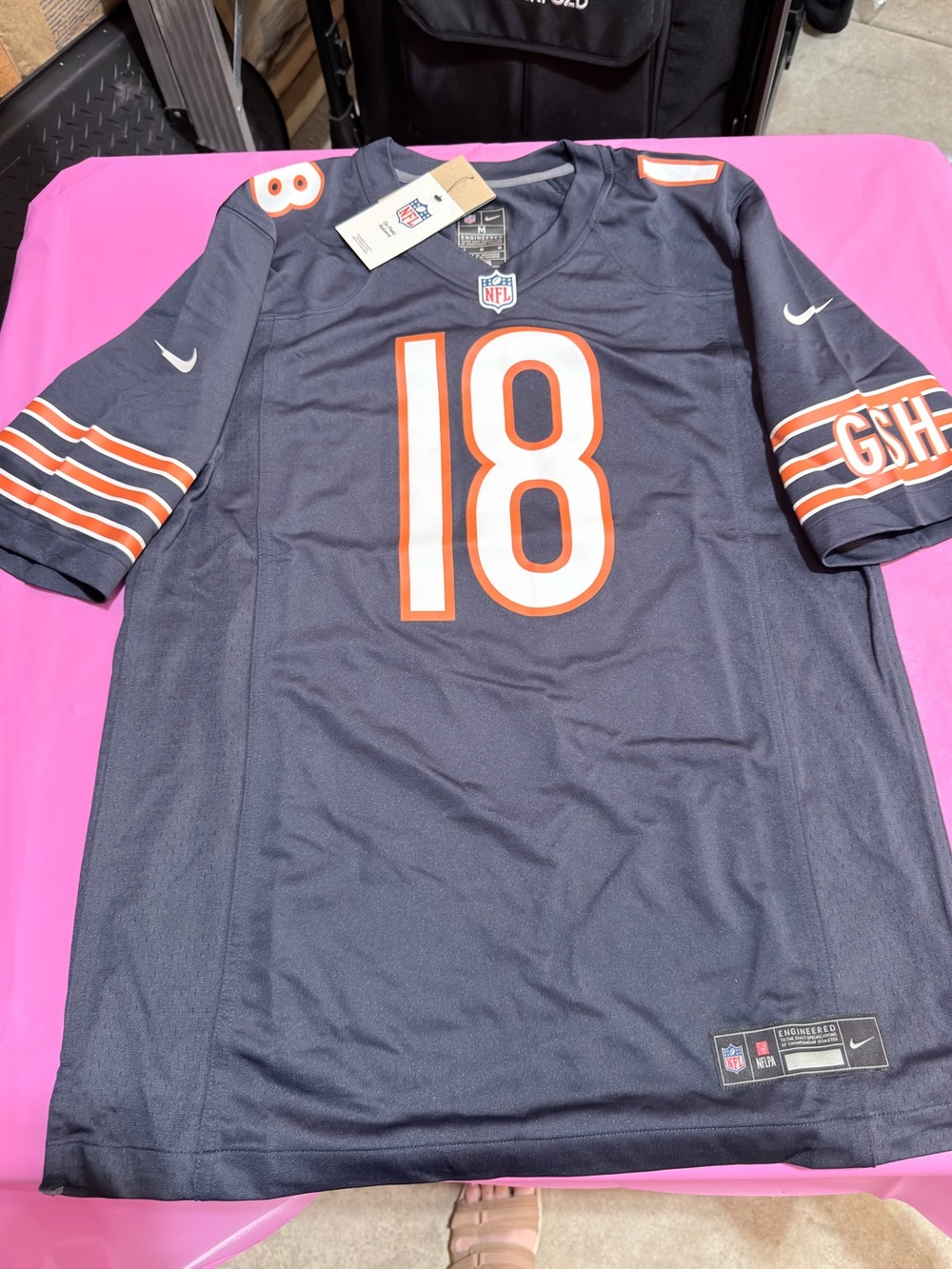 NFL Navy Blue and Orange Williams #18 Football Jersey Men’s Medium NWT